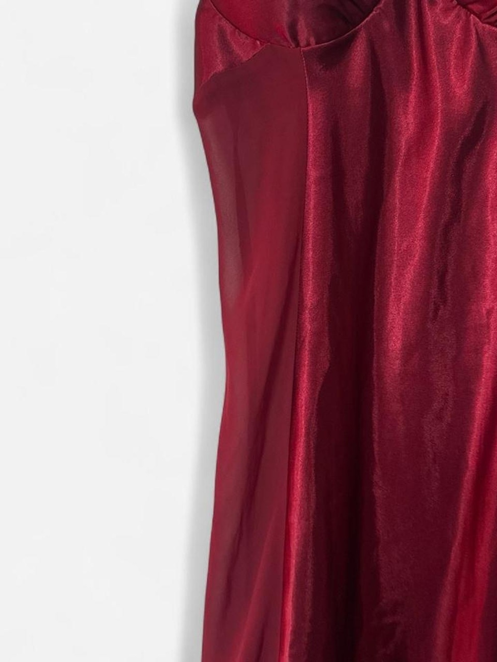 🧿 vintage cinema etoile burgundy slip dress - Picture 2 of 4